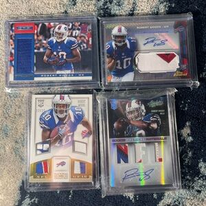 NFL BUFFALO BILLS- ROBERT WOODS ALL ROOKIE CARDS- PATCH autos, #’s!